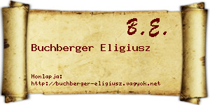 Buchberger Eligiusz névjegykártya